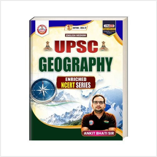 UPSC Geography Book English Medium for Civil Services Exam Latest Edition Book by Ankit Bhati Sir Rojgar Publication