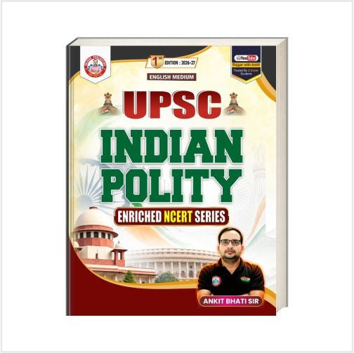 UPSC Indian Polity English Medium for Civil Services Exam Latest Edition Book by Ankit Bhati Sir Rojgar Publication
